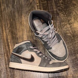 Jordan Gray and Black Sneakers